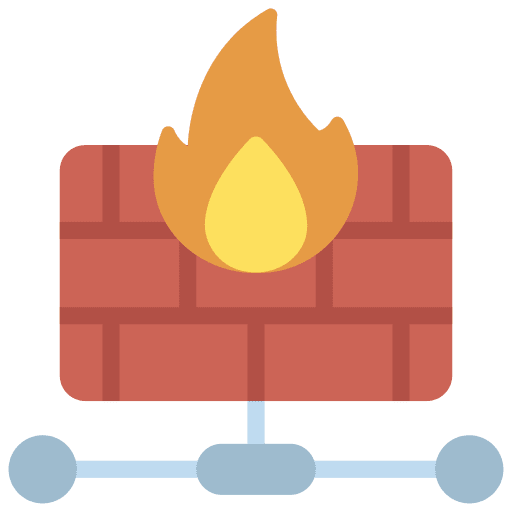 Firewall networking protection server icon