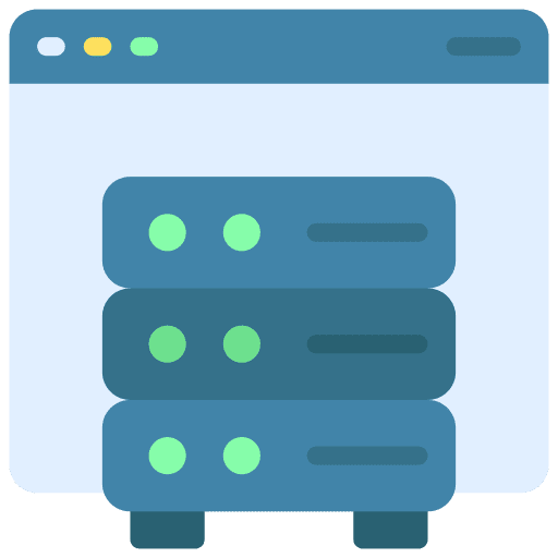 Online server web browser networking online server icon