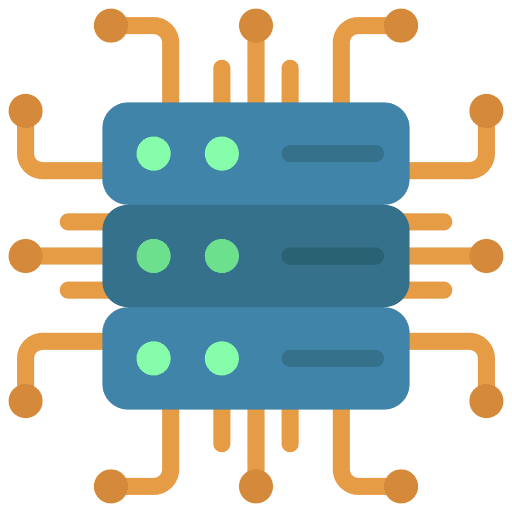 Technology integration multimedia database storage technology integration icon