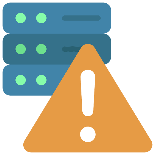 Warning server alert warning icon