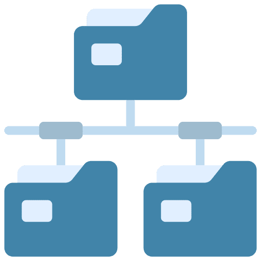 Folder network document sharing files and folders icon