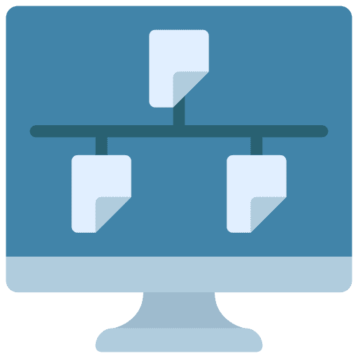 Folder network exchange folder network files and folders icon
