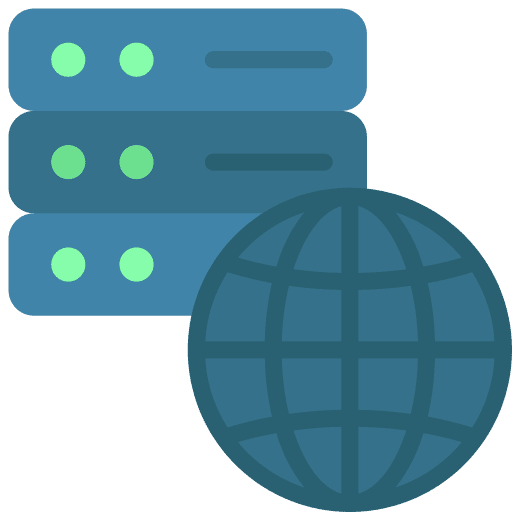Hosting server networking network connection technology icon