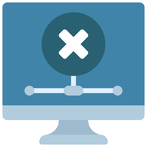 No connection networking computer no signal icon