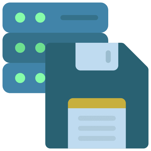 Save data server database multimedia icon