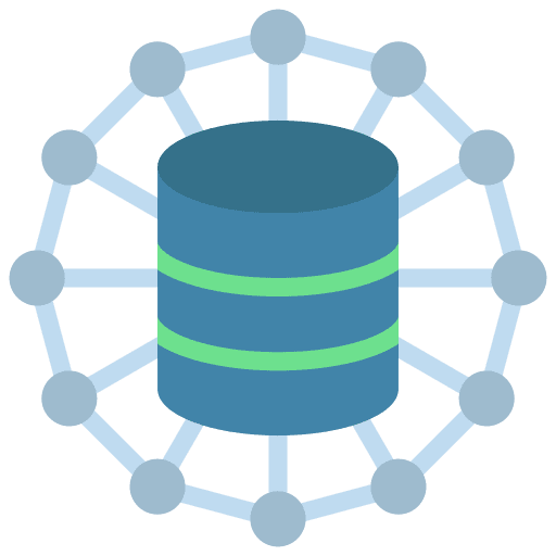 Data network database hosting server icon