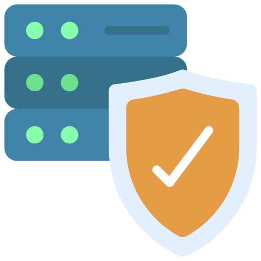 Data protection network data protection security icon