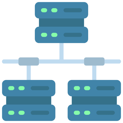 Network server networking seo and web hosting icon