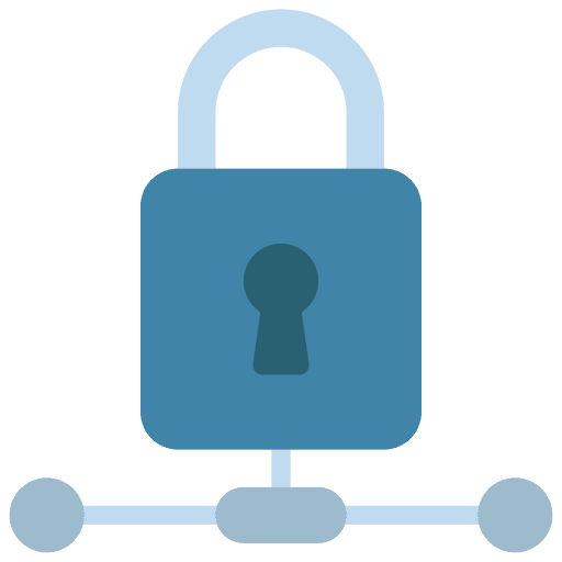 Private network padlock private network security icon