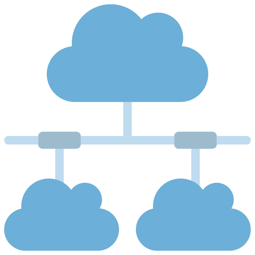 Cloud network seo and web cloud computing data icon