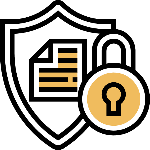 Data security privacy data protection computer icon