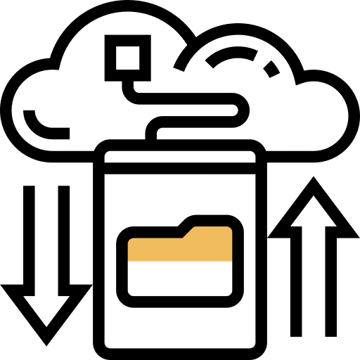 Backup cloud computing data storage icon Backup cloud computing data storage icon
