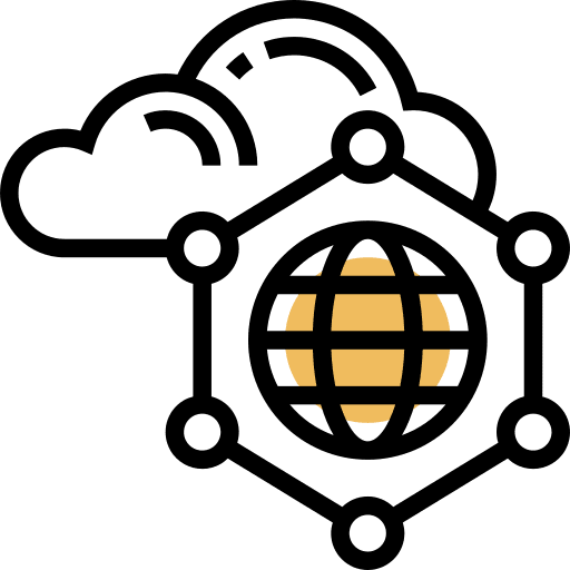 Cloud network connection data icon Cloud network connection data icon
