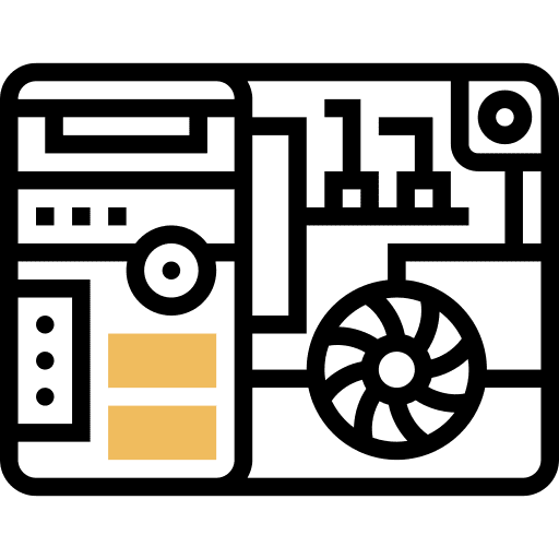 Computer case data database power icon Computer case data database power icon