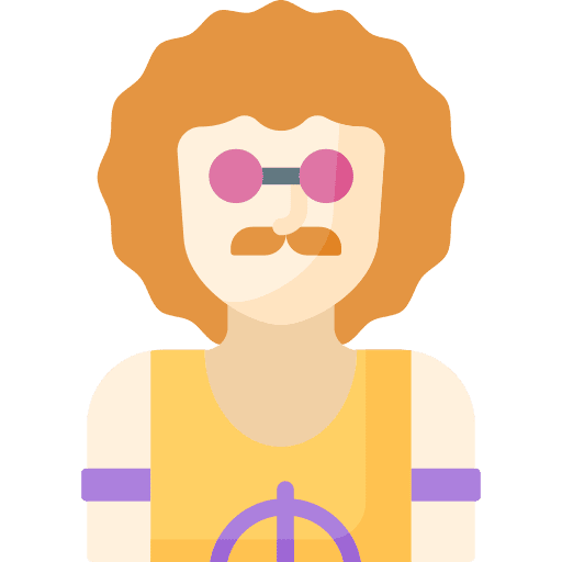 Hippie hairy people fashion icon