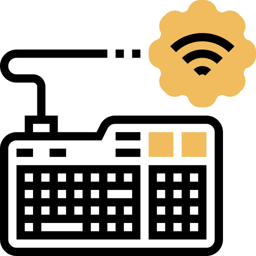 Keyboard connection technology signal icon Keyboard connection technology signal icon