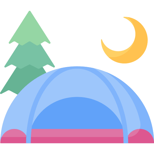 Camp tent moon camp icon Camp tent moon camp icon