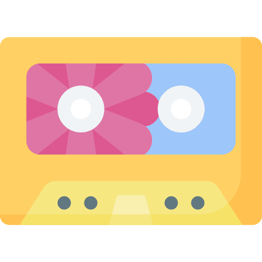 Casette radio cassette sound music and multimedia icon