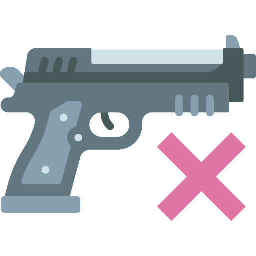Gun forbidden prohibition no icon Gun forbidden prohibition no icon