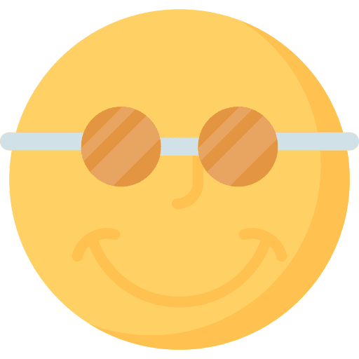 Smile sunglasses face smiley icon Smile sunglasses face smiley icon