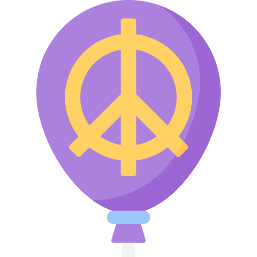 Balloon celebration peace day pacifism icon Balloon celebration peace day pacifism icon