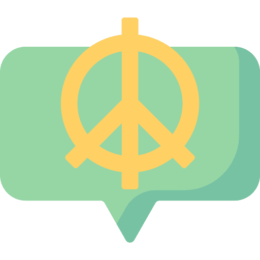 Peace communications chat speech bubble icon Peace communications chat speech bubble icon