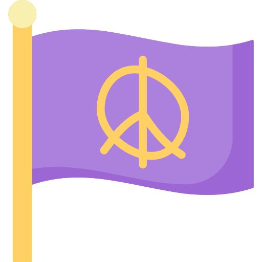Peace no war pacifism flag icon Peace no war pacifism flag icon