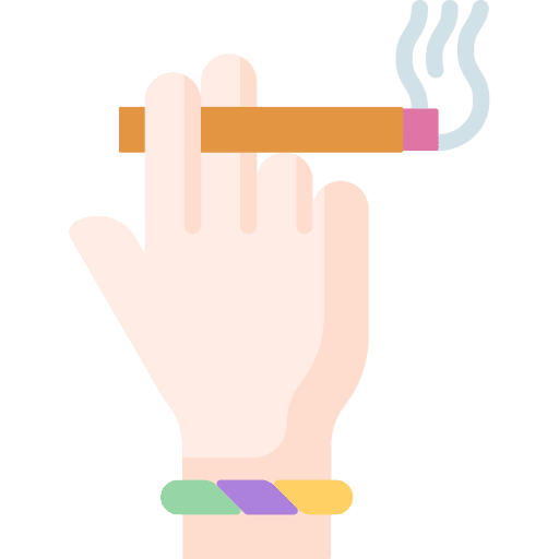 Smoking addiction hand cigarette icon Smoking addiction hand cigarette icon