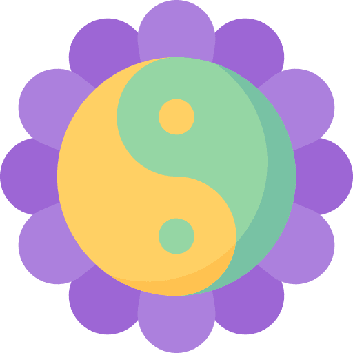 Yin yang flower religion cultures icon Yin yang flower religion cultures icon