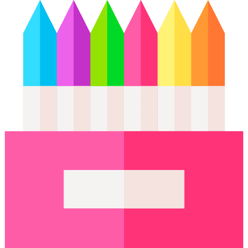 Color pencils education crayons painting icon