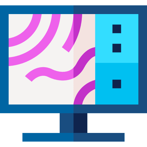 Monitor drawing computer graphic design icon Monitor drawing computer graphic design icon