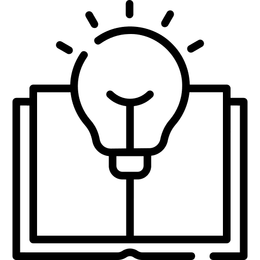 Light bulb open book idea learning icon Light bulb open book idea learning icon