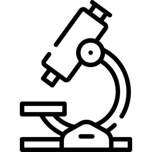 Microscope electronics education pathology icon