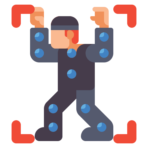 Motion sensor futuristic capture move icon