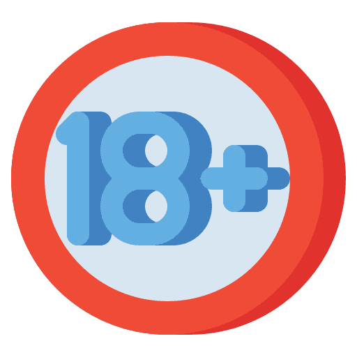 +18 number age limit shapes icon