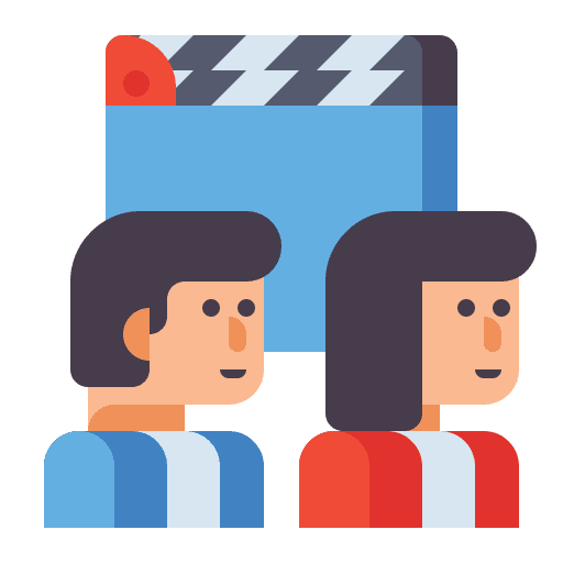 Movie clapperboard movie professions and jobs icon