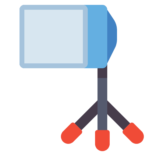 Studio lighting equipment light reflector icon