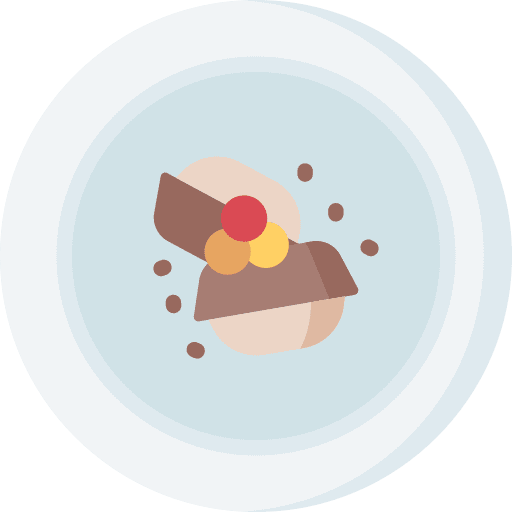 Cake slice almond restaurant icon