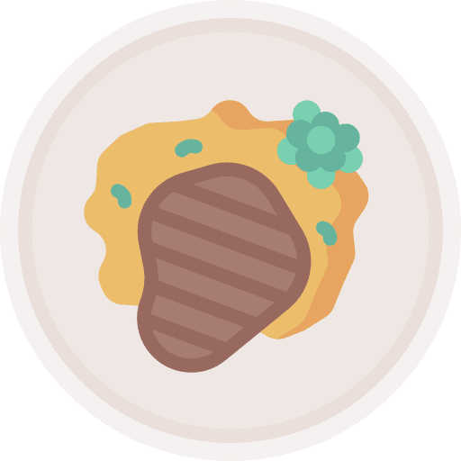 Steak protein gastronomy meat icon