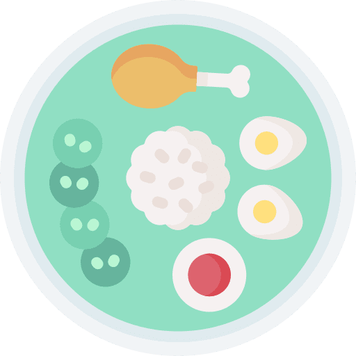 Rice plate food gastronomy icon