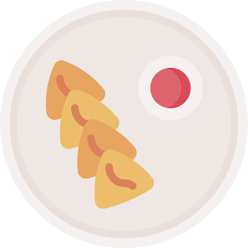Samosa indian gastronomy food and restaurant icon