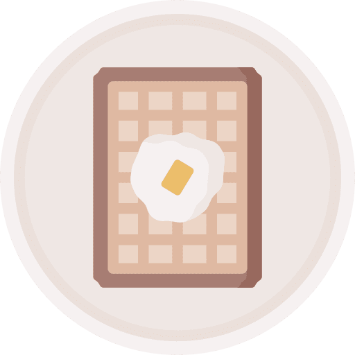 Waffle butter waffle bakery icon