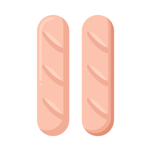 Baguettes bread foods handmade icon