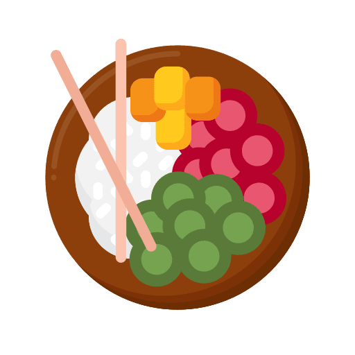 Poke food and restaurant poke healthy icon