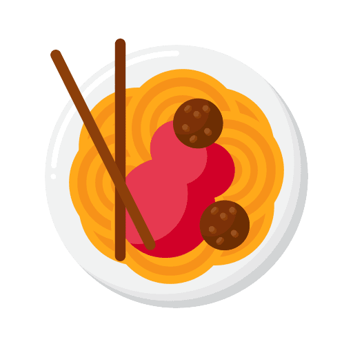Spaghetti plate italian food spaghetti icon