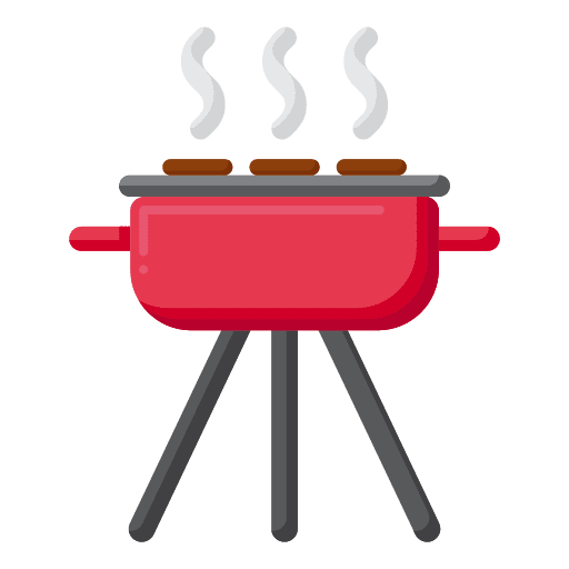 Barbecue food roasted chicken skewer icon