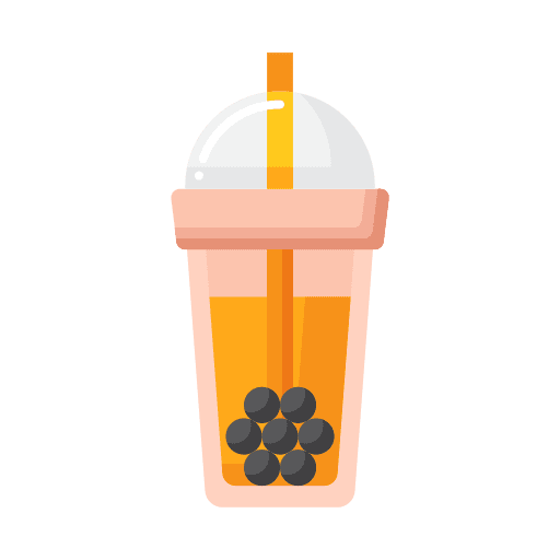 Boba food and restaurant drinking take away icon