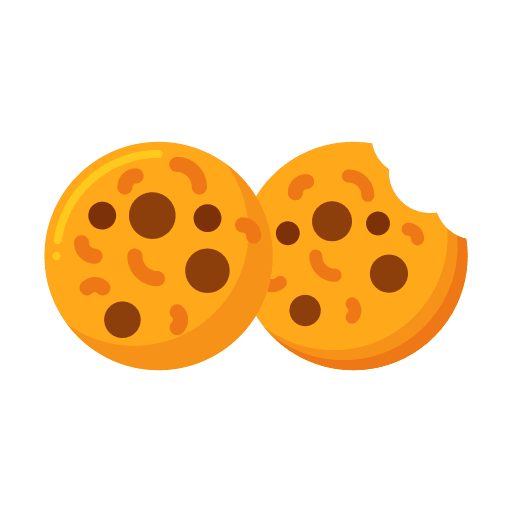 Chocolate chip chocolate chip cookie food and restaurant icon