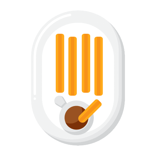 Churros chocolate breakfast fattening icon