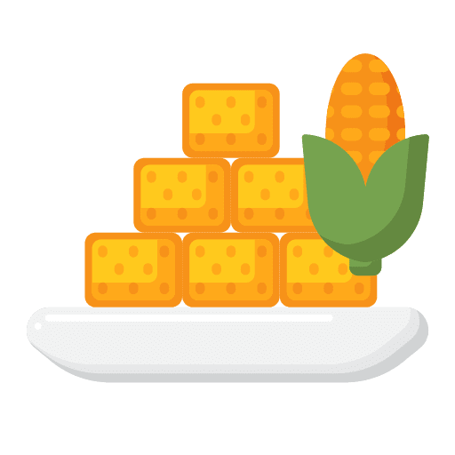 Cornbread food and restaurant slice cereal icon